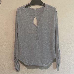 Free People Open Back Long Sleeve Tee
